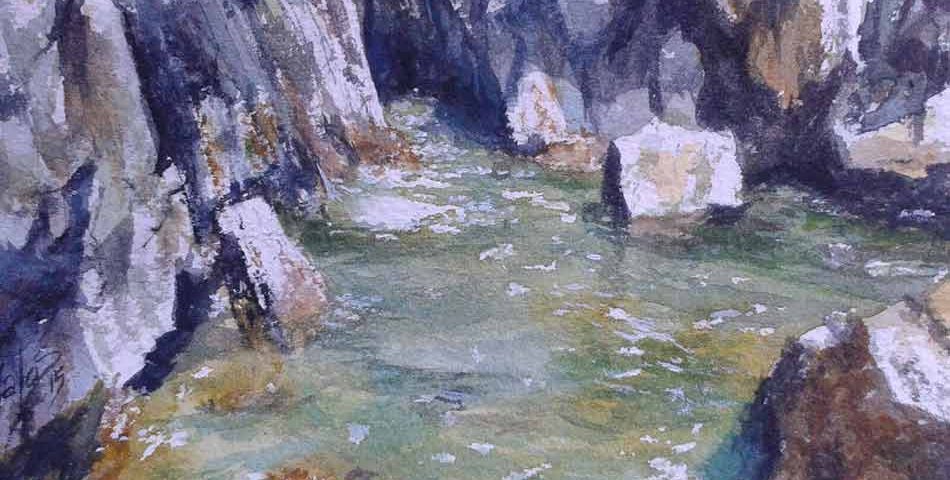 acuarela-juan-ramon-avalos-agua-entre-rocas