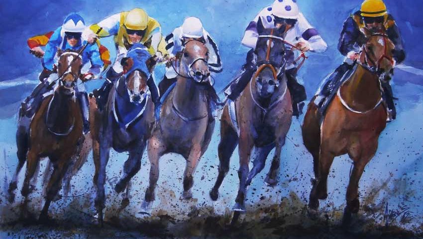 acuarela-juan-ramon-avalos-en-el-hipodromo